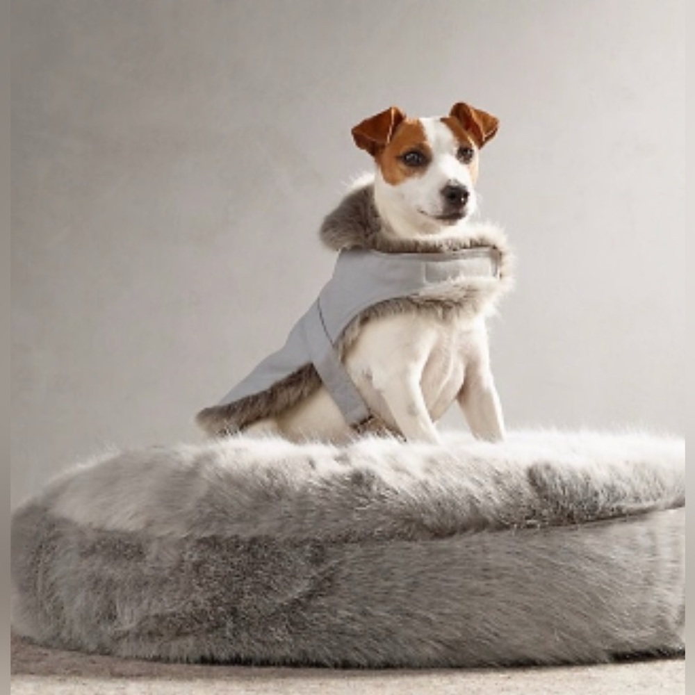 Restoration Hardware Luxe Faux Fur Pet Vest - small